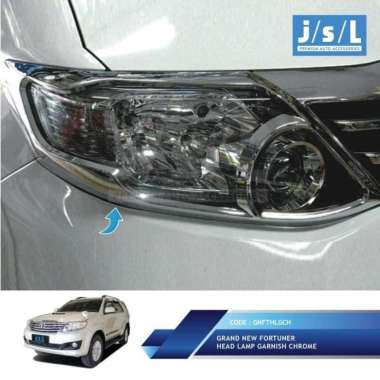 new!! Grand New Fortuner 2014 2015 Head Lamp Garnish Chrome JSL