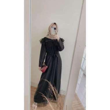 Sabela Pearly Organza Maxi Allsize Black
