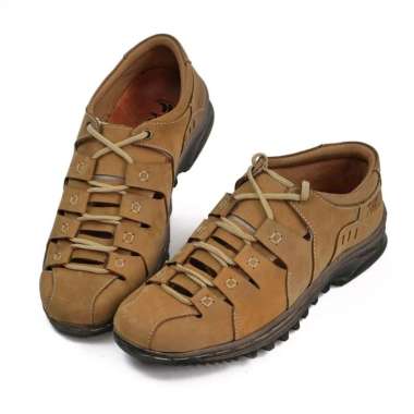 Verish Sepatu Sandal Pria Casual Breathable Leather Like Gladiator Fordza 301 41 Tan