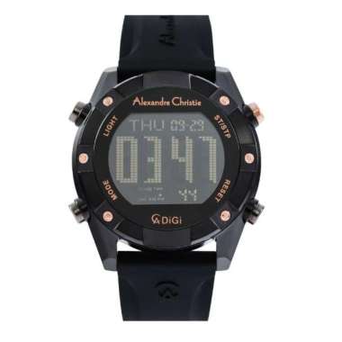 JAM TANGAN PRIA ALEXANDRE CHRISTIE AC 9372 / AC9372 RUBBER ORIGINAL BLACK LIST RG