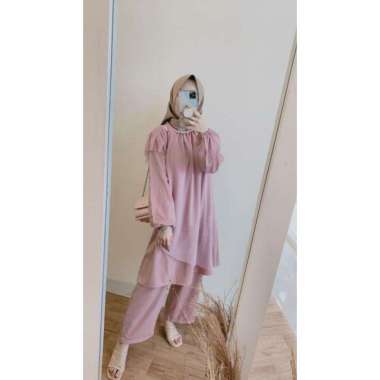 Pearly Organza Set Allsize Pink