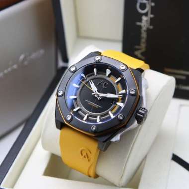 ALEXANDRE CHRISTIE AC 9601 BLACK YELLOW AUTOMATIC. ORIGINAL