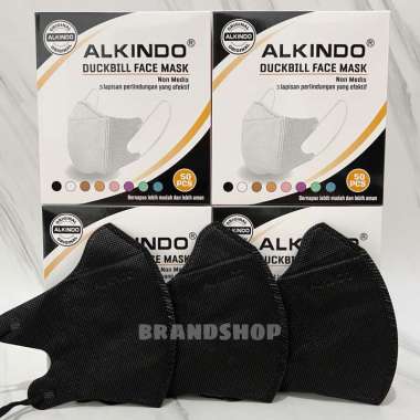 Alkindo Duckbill Masker 4ply isi 50 pcs Hitam 3ply Alkindo