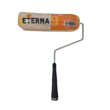 Busa Bulu Kuas Roll Rol Roller Cat Tembok 9 in Plus Gagang Set Eterna