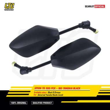 LTC - Kaca Spion TG PCX-160 1915 Tangkai Black / Chrome Drat Honda Tangkai Chrome