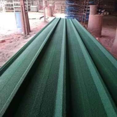 Seng Spandek Spandeck Gelombang Besar Lebar 75 cm Tebal 0.3 mm Hijau - 6 Meter 3 Meter