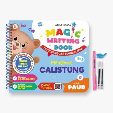Magic Writing Book Mengenal Bentuk Angka & Huruf, Calistung, & Kosakata Calistung