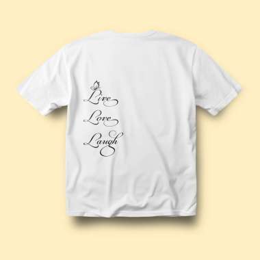 Kaos kata-kata Fatbob premium T-shirt WisBoB series 2 Premium Cotton live love laugh