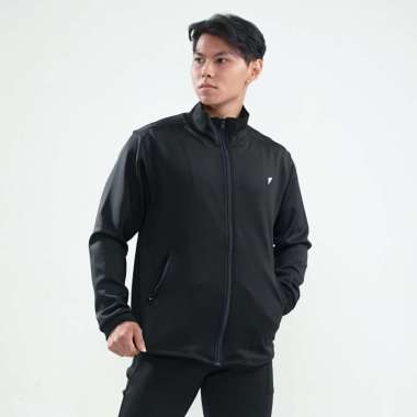 Flexzone Jaket DryFit Sports Gym Lari FJS-010 Fitness Jacket Quick Dry XXL Hitam