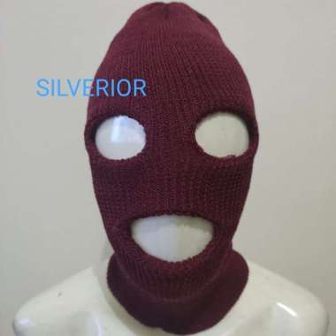 Topeng sarung kepala tutup pelindung kupluk wajah muka ninja merah red