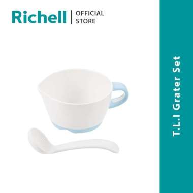 Richell TLI Grater Set / Penghalus makanan Bayi / Pembuat MPASI bayi / Mangkok penumbuk MPASI