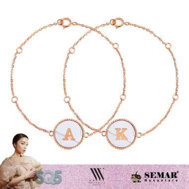 Nikita Willy Gold Gelang Emas Renaissance Marble Putih - Bracelet, Ukuran W