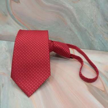 DASI PRIA DASI /ZIPPER MERAH POLOS DASI SIAP PAKAI - merah 10