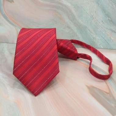 DASI PRIA DASI /ZIPPER MERAH POLOS DASI SIAP PAKAI - merah 03