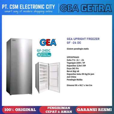 GEA GF-24DC (189 LITER) UPRIGHT FREEZER 6 RAK [GARANSI RESMI]