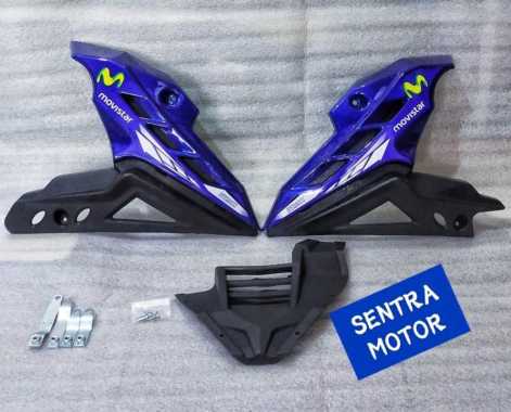 Tutup Mesin Vixion New NVA NVL Transformers - Cover Mesin Khusus Vixio Biru