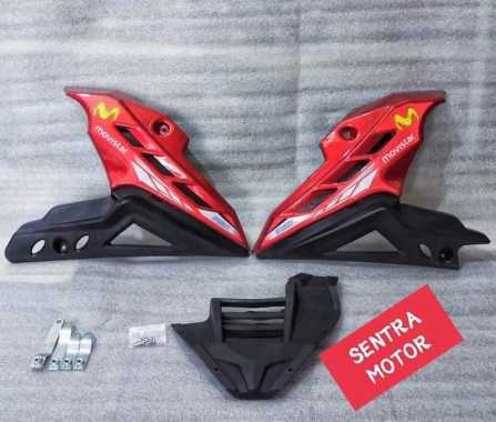 Tutup Mesin Vixion New NVA NVL Transformers - Cover Mesin Khusus Vixio Merah