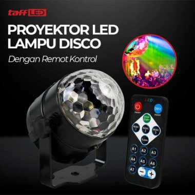 TaffLED Lampu Proyektor Disco LED RGB 240V 6W with Remote Control