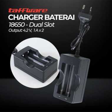 Taffware Charger Baterai Cell Charger 18650 Dual Slot