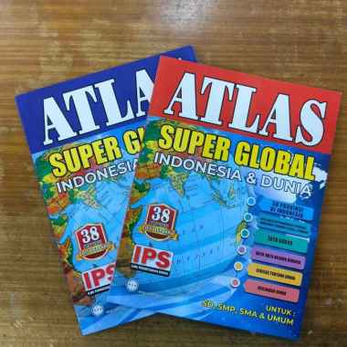 Buku Atlas Super Global Indonesia Dan Dunia 38 Provinsi Indonesia BESAR