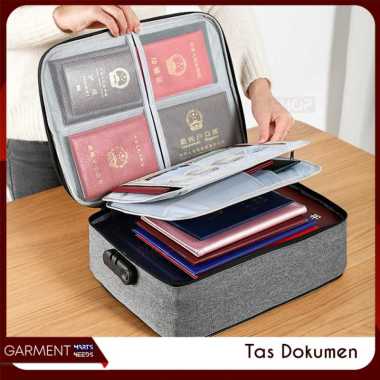 Tas Dokumen Penting Anti Air Dengan Kunci Angka Tempat Penyimpanan Passport Portable Waterproof NAVY