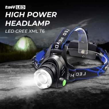 TaffLED High Power Headlamp LED Cree XML T6 dan Charger