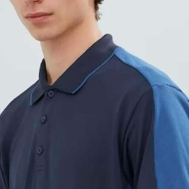 Kaos Uniqlo Federer DRY-EX Short Sleeve Polo Shirt/ Uniqlo Tshirt Ori S Blue