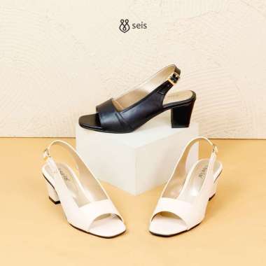 SEIS Yoshi Sandal Heels Tali Wanita Hak 5cm 41 cream