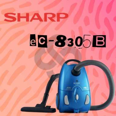 Sharp EC8305B Vacuum Cleaner 400 Watt Blue EC 8305B