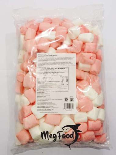 Corniche Mega Marshmallow White Pink 1Kg