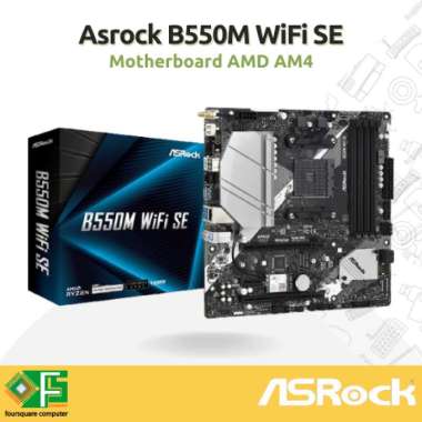 Motherboard Asrock B550M WiFi SE Mobo AMD Socket AM4 Resmi
