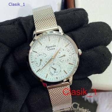 Original 100%!! Jam Alexandre Christie Wanita AC 2B25 AC2A25 Silver Blue