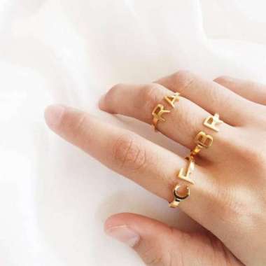 Cincin Emas Tua Nama Cincin Inisial Nama Emas Asli Cincin Kawin Ukir Nama Cincin Tunangan Cantik