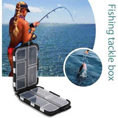 TaffSPORT Kotak Kail Pancing Fishing Hook Mini Storage 10 Compartement