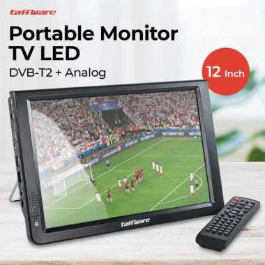 Taffware Portable Monitor TV LED Color 12 Inch DVB-T2 + Analog