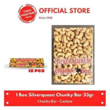 Promo Harga Silver Queen Chunky Bar Cashew 35 gr - Blibli
