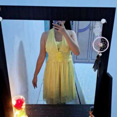 DRESS PESTA GAUN PESTA PARTY DRESS GAUN POLOS ELEGAN SIMPLE WARNA CERAH