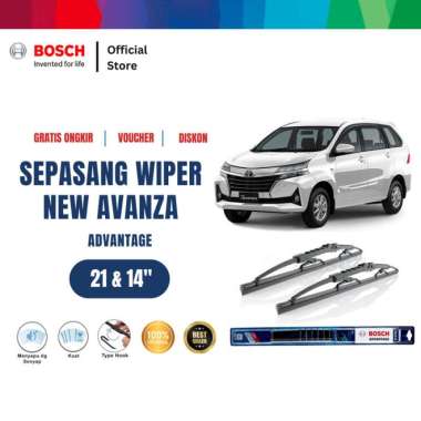 BOSCH SEPASANG WIPER KACA MOBIL TOYOTA NEW AVANZA ADVANTAGE 21" & 14"