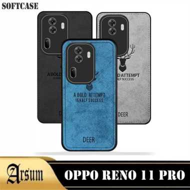 PROMO Case DEER OPPO RENO 11 PRO Softcase silikon terbaru OPPO RENO11PRO ABU