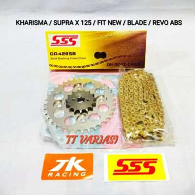 Gear Set TK Supra x 125 - Blade - Revo Absolute &amp; Rantai SSS 428 SB