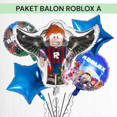 Paket Balon ROBLOX A / Dekorasi Ulang Tahun Roblox / Balon Foil Roblox Roblox A