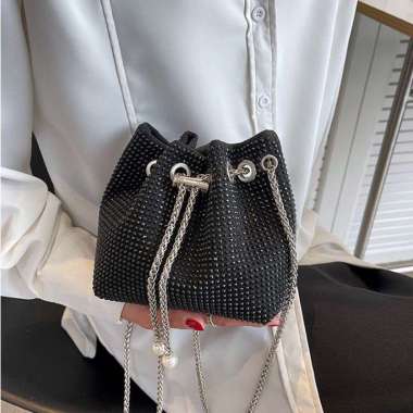 Tas bahu korean style tas selempang wanita rantai tas serut import tas hp tas kecil selempang hp dan