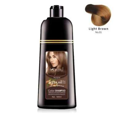 Mokeru Shampoo Argan Oil Dye hair shampoo/Shampoo Semir Pewarna Rambut Herbal/Pewarna Rambut Permane