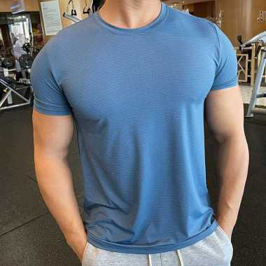 KAMB DESAIN ASLI KAOS OLAHRAGA PRIA DRY FIT HITAM biru XXXL