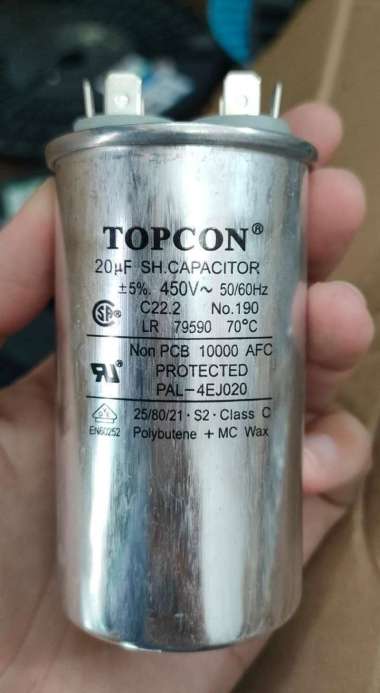 Kapasitor Capacitor TOPCON Running 30uF 450 V