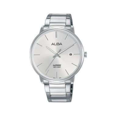 Jam Tangan Alba Prestige Sapphire Pria 100% Original Silver Stainless Steel AS9G65 X1