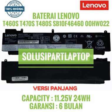 Baterai Thinkpad Battery Compatible T460s T470s Original SHORT