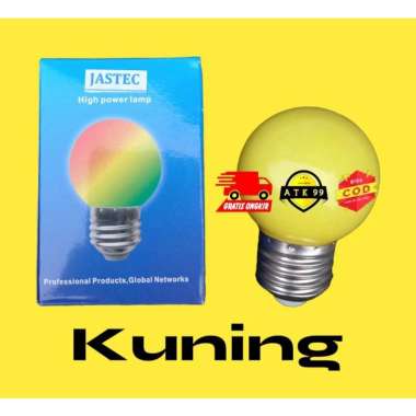 JASTEC WARNA WARNI Led /lampu led warna/bohlam/lampu cafe KUNING