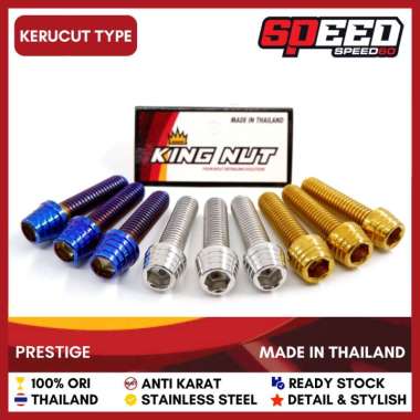 Baut Tabung Shock KTC Honda Beat Vario PCX ADV Genio Baut Probolt Thailand Stainless King Nut Kerucu