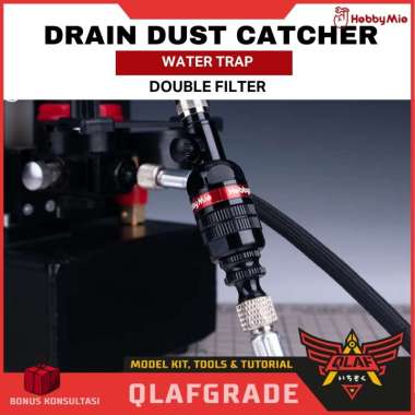 Water Trap DRAIN DUST CATCHER Hobby mio - Double filter perangkap air udara debu airbrush pen brush